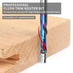 5PCS Compression Spiral Flush Trim Router Bits