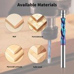 5PCS Compression Spiral Flush Trim Router Bits