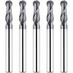 5PCS Carbide Ball Nose End Mill Cutter Set