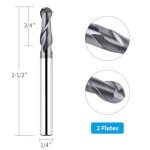 5PCS Carbide Ball Nose End Mill Cutter Set