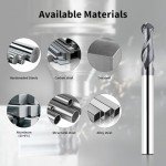 5PCS Carbide Ball Nose End Mill Cutter Set