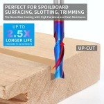 Upcut Spiral Router Bits 1/4" Shank - Solid Carbide