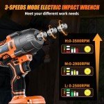 High Torque Cordless Impact Wrench with Batteries