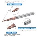 Ball Nose End Mill 1/16" Carbide 4 Flute