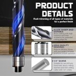 Up Cut Spiral Flush Trim Router Bit, 1/4" Shank