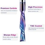 5-Piece Carbide Spiral Downcut Router Bit Set