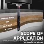 Up Cut Spiral Flush Trim Router Bit, 1/4" Shank