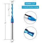 Eanosic 1/4" Downcut Spiral Router Bit 3" Length