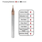0.5mm Ball Nose Solid Carbide CNC Router Bits