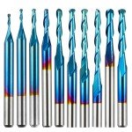 10-Piece Ball Nose Spiral End Mill Set