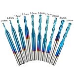 10-Piece Ball Nose Spiral End Mill Set