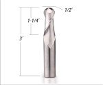 B2460 Ball Nose Solid Carbide CNC Router Bit