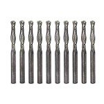 Ball Nose Carbide End Mill Set - 10 Pieces