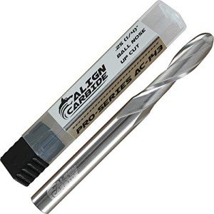 Ball Nose Router Bit - 1/4" Carbide Spiral