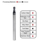 1.5mm Ball Nose Solid Carbide CNC Router Bit