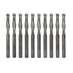Ball Nose Carbide End Mill Set - 10 Pieces