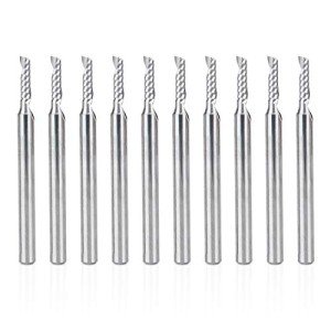 10-Pack CNC Router Bits, 1/8" Spiral Upcut Set