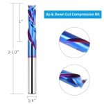Eanosic Up-Down Compression Router Bit 1/4