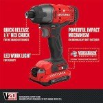 CRAFTSMAN V20 MAX Cordless Drill and Impact Driver Set