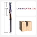 SpeTool Compression Bit 1/4" Shank for Woodworking