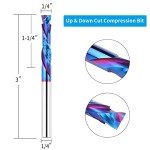 Extra Long Compression Spiral Router Bits - 1/4" Shank