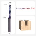 SpeTool Solid Carbide Spiral Compression Router Bit