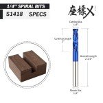 ZahyoX 1/4" Up Down Compression Router Bit