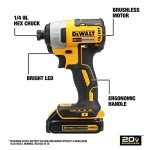 Dewalt 20V MAX Brushless Cordless Impact Driver Kit