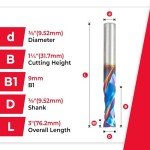 Amana Tool CNC Compression Spiral Router Bit 3