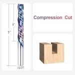 SpeTool 1/2" Compression Spiral Router Bits - 3" Cut