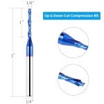 Eanosic 3-Inch Spiral Router Bit, 1/8" Diameter