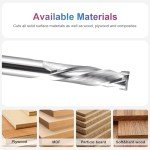 5PCS Compression Spiral Router Bit Set, 1/4 Inch