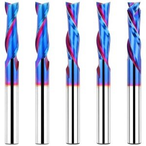 5-Piece Spiral Router Bit Set for Woodworking