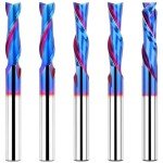 5-Piece Spiral Router Bit Set for Woodworking