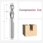 SpeTool 3/8" Compression Router Bit for Woodworking