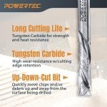 POWERTEC 1/4" Spiral Compression Router Bit