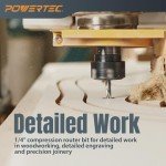 POWERTEC 1/4" Spiral Compression Router Bit