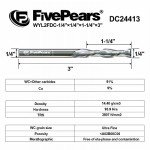 FivePears 1/4" Down Cut Spiral Router Bit