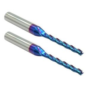 2 PCS 1/8" Spiral CNC Router Bits with NACO Coating