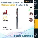 Solid Carbide Compression Router Bits 1/4" Shank