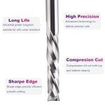 Spiral Compression Router Bits - 1/4" Shank, 3" OVL