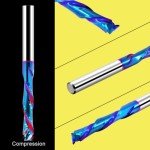 DARTOTEK 1/4" Solid Carbide Router Bits