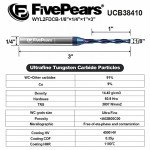 FivePears 3-Flute Compression Spiral Router Bit