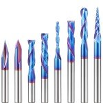 CNC Router Bits Set - 1/4 Inch Shank, 8 Pcs