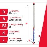 Amana Tool Solid Carbide CNC Mortise Router Bit