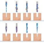 CNC Router Bits Set - 1/4 Inch Shank, 8 Pcs