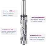 SpeTool Compression Flush Trim Router Bit 3/4”