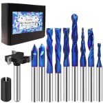10-Piece CNC Router Bits Set for Woodworking