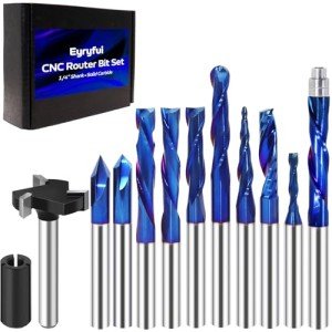 11-Piece CNC Router Bits Set for Woodworking