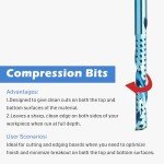 Genmitsu 5pcs 1/8" Spiral Compression Router Bits